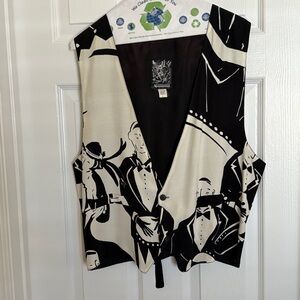 Attitudes Black and White Vest